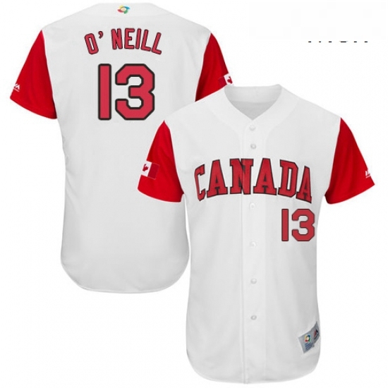Mens Canada Baseball Majestic 13 Tyler ONeill White 2017 World Baseball Classic Authentic Team Jersey Mens Canada Baseball Majestic 13 Tyler ONeill White 2017 World Baseball Classic Authentic Team Jersey