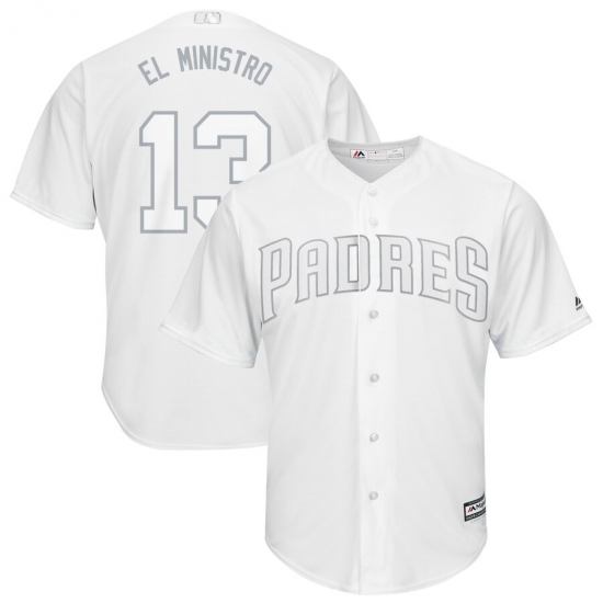 Padres 13 Manny Machado El Ministro White 2019 Players Weekend Player Jersey Padres 13 Manny Machado El Ministro White 2019 Players Weekend Player Jersey