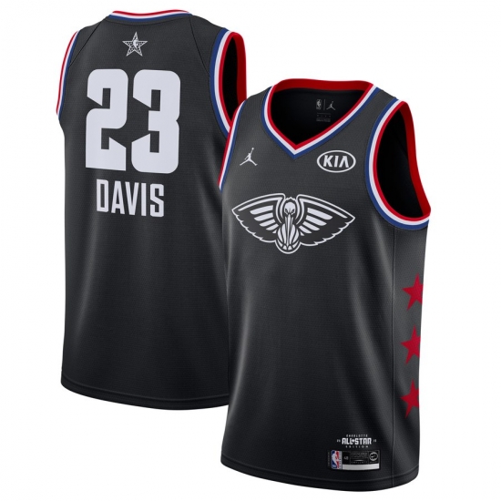 Men 2019 NBA All-Star Pelicans #23 Anthony Davis Black Jersey Men 2019 NBA All-Star Pelicans #23 Anthony Davis Black Jersey