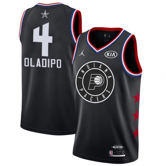 Pacers #4 Victor Oladipo Black Basketball Jordan Swingman 2019 All Star Game Jersey Pacers #4 Victor Oladipo Black Basketball Jordan Swingman 2019 All Star Game Jersey