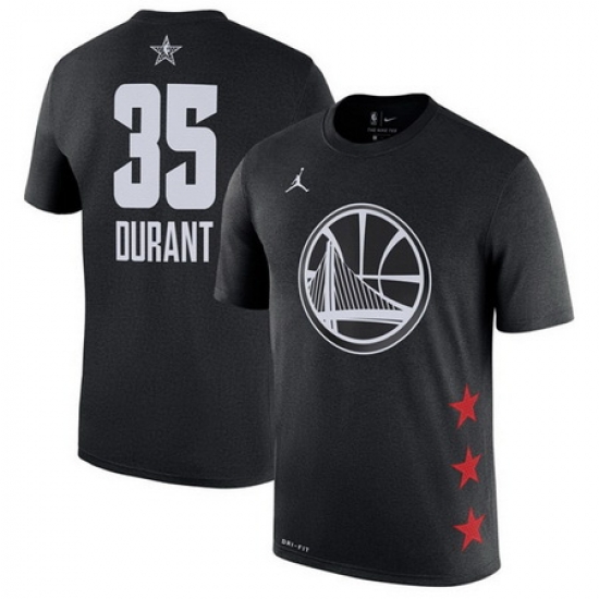 Warriors 35 Kevin Durant Black 2019 NBA All Star Game Men's T Shirt Warriors 35 Kevin Durant Black 2019 NBA All Star Game Men's T Shirt