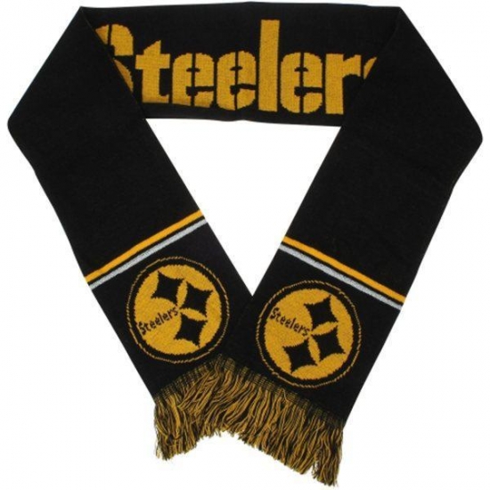 NFL Pittsburgh Steelers Black Yellow Team Colour Scarf NFL Pittsburgh Steelers Black Yellow Team Colour Scarf