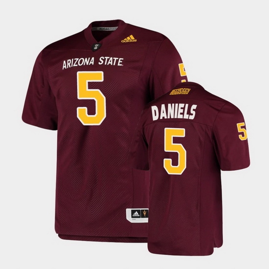 Men Arizona State Sun Devils Jayden Daniels College Football Maroon Premier Jersey Men Arizona State Sun Devils Jayden Daniels College Football Maroon Premier Jersey