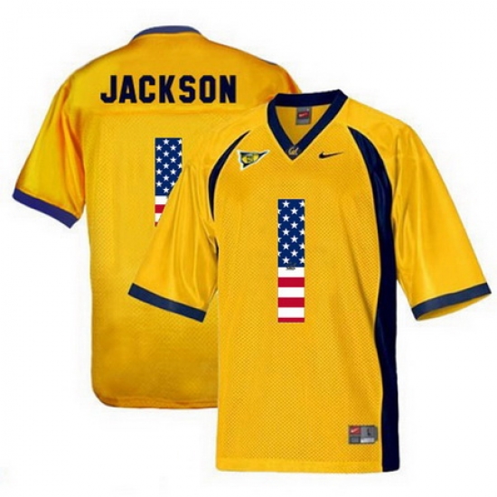 California Golden Bears 1 DeSean Jackson Gold USA Flag College Football Jersey California Golden Bears 1 DeSean Jackson Gold USA Flag College Football Jersey