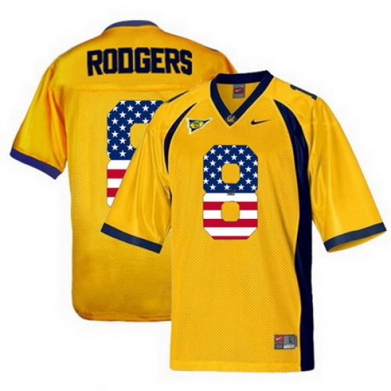 California Golden Bears 8 Aaron Rodgers Gold USA Flag College Football Jersey California Golden Bears 8 Aaron Rodgers Gold USA Flag College Football Jersey