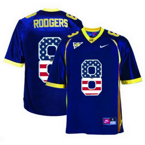 California Golden Bears 8 Aaron Rodgers Navy USA Flag College Football Jersey California Golden Bears 8 Aaron Rodgers Navy USA Flag College Football Jersey