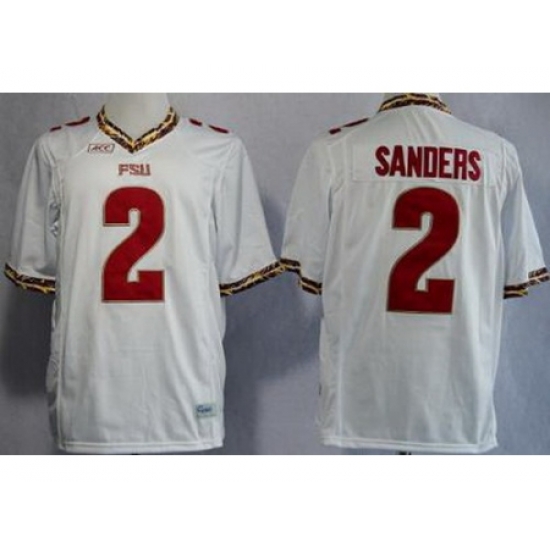 Florida State Seminoles FSU 2 Deion Sanders White NCAA Jerseys Florida State Seminoles FSU 2 Deion Sanders White NCAA Jerseys