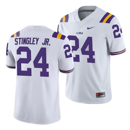 LSU Tiger Derek Stingley Jr. White College Football Men'S Jersey LSU Tiger Derek Stingley Jr. White College Football Men'S Jersey