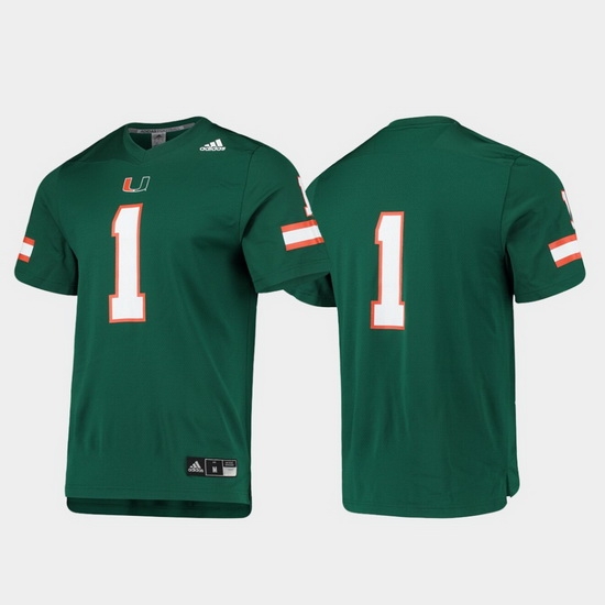Men Miami Hurricanes 1 Green Replica College Football Jersey Men Miami Hurricanes 1 Green Replica College Football Jersey