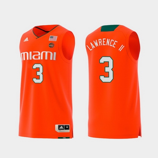 Men Miami Hurricanes Anthony Lawrence Ii Orange Replica College Basketball Jersey Men Miami Hurricanes Anthony Lawrence Ii Orange Replica College Basketball Jersey
