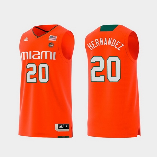 Men Miami Hurricanes Dewan Hernandez Orange Replica College Basketball Jersey Men Miami Hurricanes Dewan Hernandez Orange Replica College Basketball Jersey