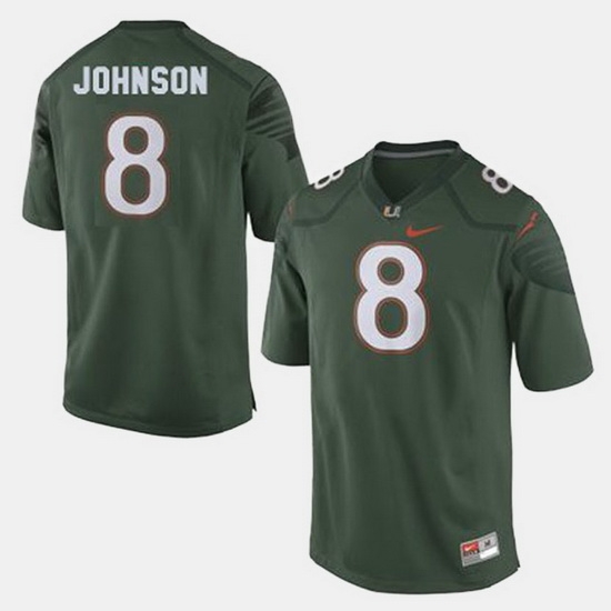 Men Miami Hurricanes Duke Johnson College Football Green Jersey Men Miami Hurricanes Duke Johnson College Football Green Jersey