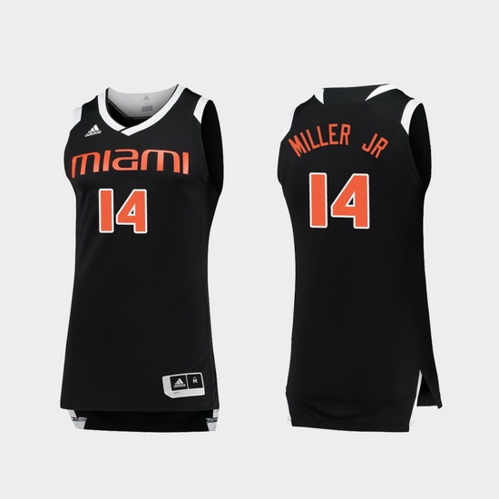 Men Miami Hurricanes Rodney Miller Jr. Black White Chase College Basketball Jersey Men Miami Hurricanes Rodney Miller Jr. Black White Chase College Basketball Jersey