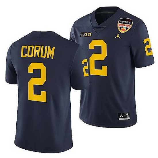 Michigan Wolverines Blake Corum Navy 2021 Orange Bowl College Football Playoff Jersey Michigan Wolverines Blake Corum Navy 2021 Orange Bowl College Football Playoff Jersey