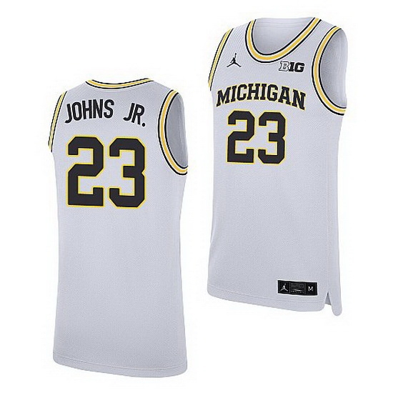 Michigan Wolverines Brandon Johns Jr. White Replica Jersey Michigan Wolverines Brandon Johns Jr. White Replica Jersey