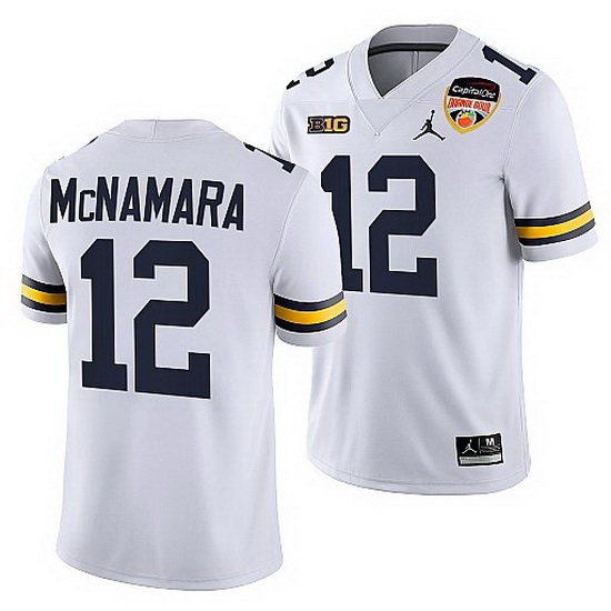 Michigan Wolverines Cade Mcnamara White 2021 Orange Bowl College Football Playoff Jersey Michigan Wolverines Cade Mcnamara White 2021 Orange Bowl College Football Playoff Jersey