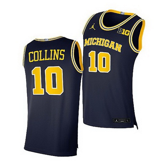 Michigan Wolverines Frankie Collins Navy 2021 Class Jersey Michigan Wolverines Frankie Collins Navy 2021 Class Jersey