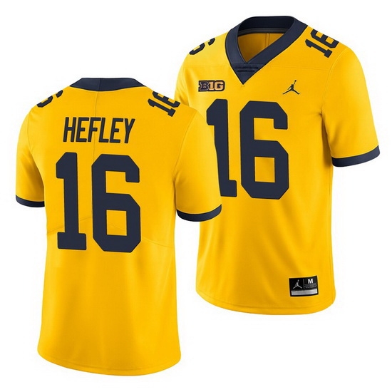 Michigan Wolverines Ren Hefley Yellow Game Men'S Jersey Michigan Wolverines Ren Hefley Yellow Game Men'S Jersey