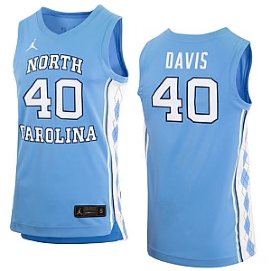 Men North Carolina Tarheels 40 Hubert Davis Blue basketball jerseys Men North Carolina Tarheels 40 Hubert Davis Blue basketball jerseys