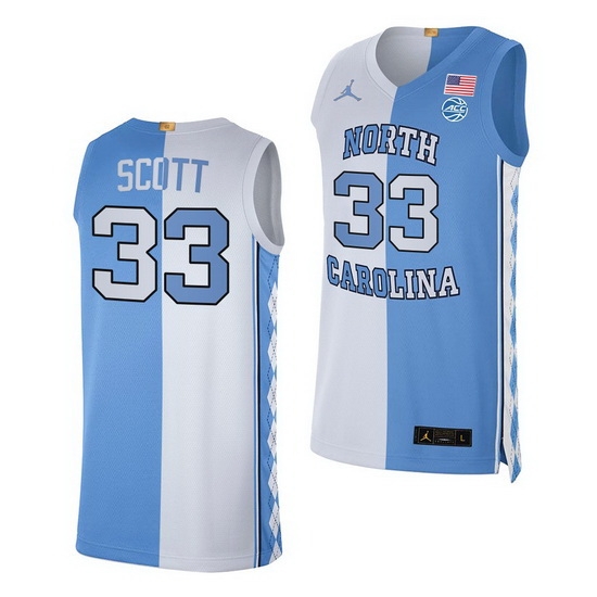 North Carolina Tar Heels Charlie Scott 2021 Blue White Split Edition Special Jersey North Carolina Tar Heels Charlie Scott 2021 Blue White Split Edition Special Jersey