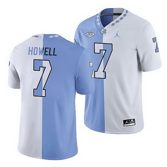North Carolina Tar Heels Sam Howell College Football White Blue Split Edition Game Jersey North Carolina Tar Heels Sam Howell College Football White Blue Split Edition Game Jersey