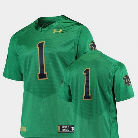 Men Notre Dame Fighting Irish 1 Kelly Green College Football Premier Jersey Men Notre Dame Fighting Irish 1 Kelly Green College Football Premier Jersey
