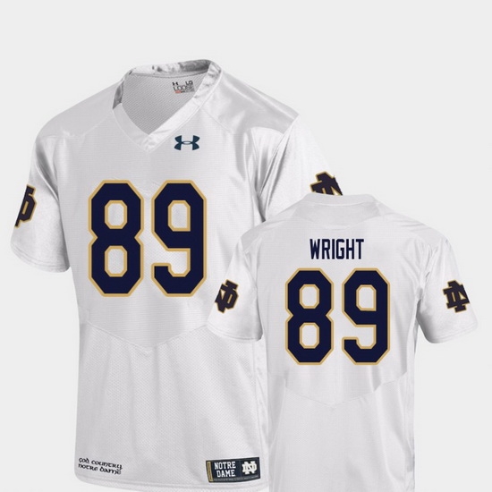 Men Notre Dame Fighting Irish Brock Wright 89 White College Football Replica Jersey Men Notre Dame Fighting Irish Brock Wright 89 White College Football Replica Jersey