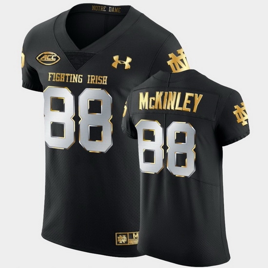 Men Notre Dame Fighting Irish Javon Mckinley Golden Edition Black Authentic Jersey Men Notre Dame Fighting Irish Javon Mckinley Golden Edition Black Authentic Jersey