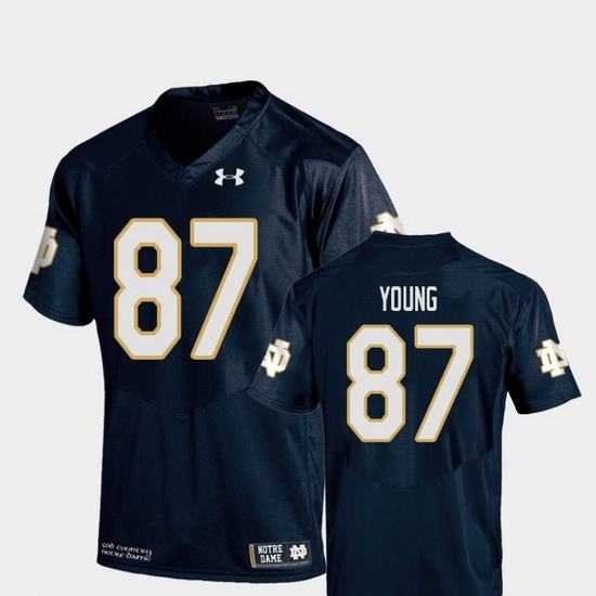 Men Notre Dame Fighting Irish Michael Young 87 Navy College Football Replica Jersey Men Notre Dame Fighting Irish Michael Young 87 Navy College Football Replica Jersey
