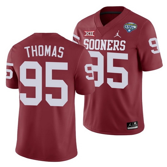 Oklahoma Sooners Isaiah Thomas Crimson 2020 Cotton Bowl Classic College Football Jersey Oklahoma Sooners Isaiah Thomas Crimson 2020 Cotton Bowl Classic College Football Jersey