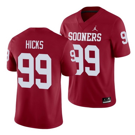 Oklahoma Sooners Marcus Hicks Crimson Alumni Men'S Jersey Oklahoma Sooners Marcus Hicks Crimson Alumni Men'S Jersey