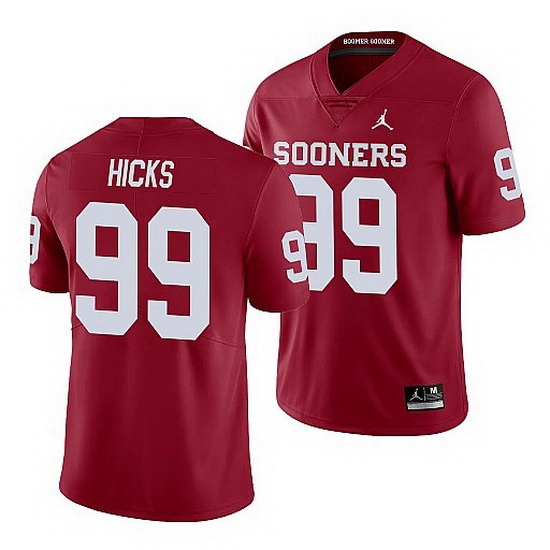 Oklahoma Sooners Marcus Hicks Crimson Limited Men'S Jersey Oklahoma Sooners Marcus Hicks Crimson Limited Men'S Jersey