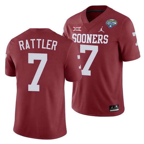 Oklahoma Sooners Spencer Rattler Crimson 2020 Cotton Bowl Classic College Football Jersey Oklahoma Sooners Spencer Rattler Crimson 2020 Cotton Bowl Classic College Football Jersey