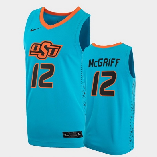 Men Oklahoma State Cowboys Cameron Mcgriff College Basketball Blue Jersey Men Oklahoma State Cowboys Cameron Mcgriff College Basketball Blue Jersey