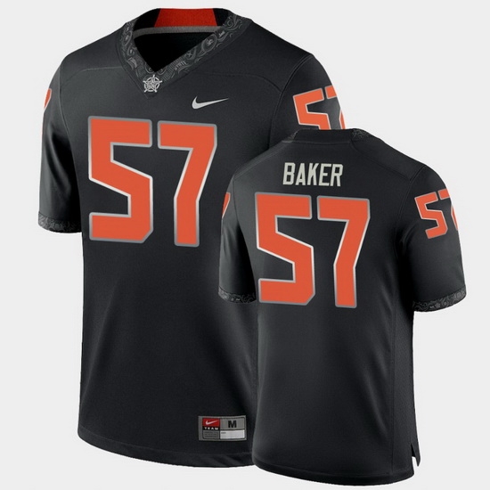 Men Oklahoma State Cowboys Ryan Baker College Football Black Game Jersey Men Oklahoma State Cowboys Ryan Baker College Football Black Game Jersey