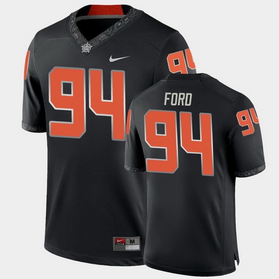Men Oklahoma State Cowboys Trace Ford College Football Black Game Jersey Men Oklahoma State Cowboys Trace Ford College Football Black Game Jersey