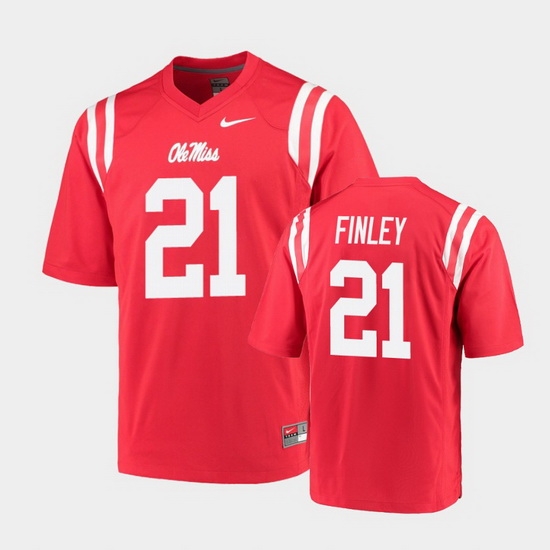 Men Ole Miss Rebels A.J. Finley College Football Red Game Jersey Men Ole Miss Rebels A.J. Finley College Football Red Game Jersey