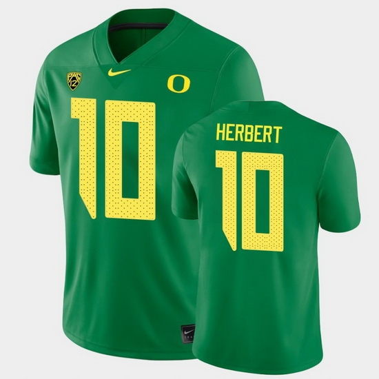 Men Oregon Ducks Justin Herbert College Football Green Game Jersey Men Oregon Ducks Justin Herbert College Football Green Game Jersey