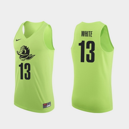 Men Oregon Ducks Paul White Apple Green Authentic College Basketball Jersey 0A Men Oregon Ducks Paul White Apple Green Authentic College Basketball Jersey 0A