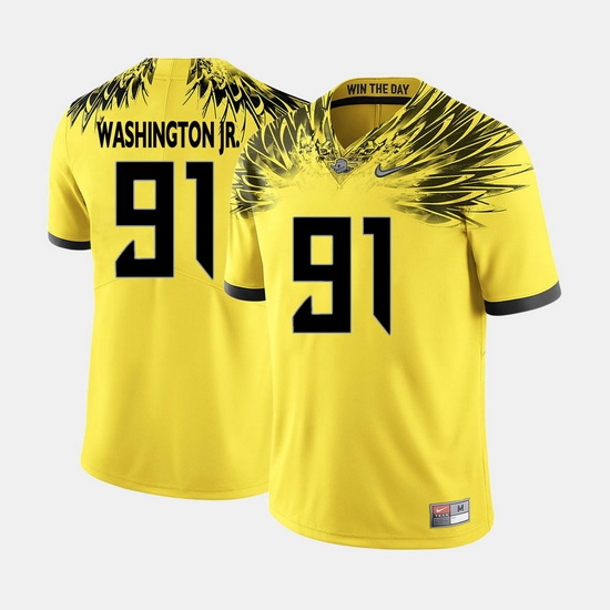 Men Oregon Ducks Tony Washington Jr. College Football Yellow Jersey Men Oregon Ducks Tony Washington Jr. College Football Yellow Jersey