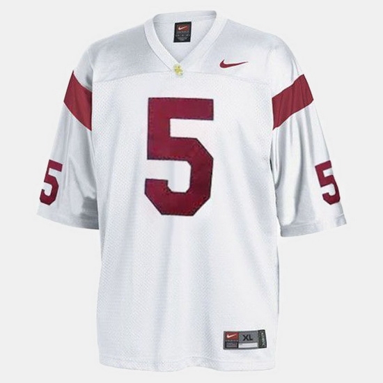 Men Usc Trojans Reggie Bush College Football White Jersey