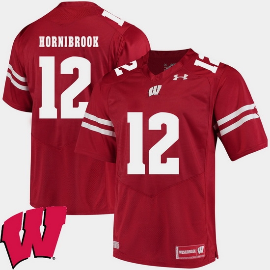 Men Wisconsin Badgers Alex Hornibrook Red Alumni Football Game Ncaa 2018 Jersey Men Wisconsin Badgers Alex Hornibrook Red Alumni Football Game Ncaa 2018 Jersey
