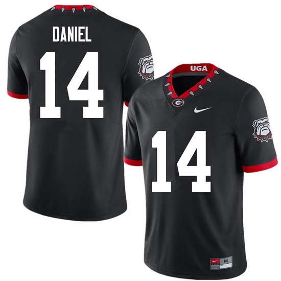 2020 Men #14 DJ Daniel Georgia Bulldogs Mascot 100th Anniversary College Football Jerseys Sale-Black 2020 Men #14 DJ Daniel Georgia Bulldogs Mascot 100th Anniversary College Football Jerseys Sale-Black