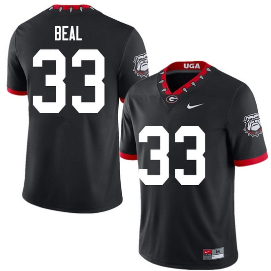 2020 Men #33 Robert Beal Georgia Bulldogs Mascot 100th Anniversary College Football Jerseys Sale-Bla 2020 Men #33 Robert Beal Georgia Bulldogs Mascot 100th Anniversary College Football Jerseys Sale-Bla