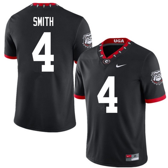2020 Men #4 Nolan Smith Georgia Bulldogs Mascot 100th Anniversary College Football Jerseys Sale-Blac 2020 Men #4 Nolan Smith Georgia Bulldogs Mascot 100th Anniversary College Football Jerseys Sale-Blac
