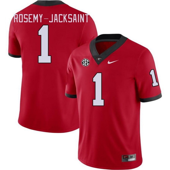 Men #1 Marcus Rosemy-Jacksaint Georgia Bulldogs College Football Jerseys Stitched-Red Men #1 Marcus Rosemy-Jacksaint Georgia Bulldogs College Football Jerseys Stitched-Red