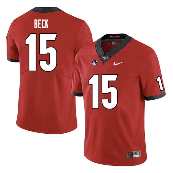 Men #15 Carson Beck Georgia Bulldogs College Football Jerseys Sale-Red Men #15 Carson Beck Georgia Bulldogs College Football Jerseys Sale-Red