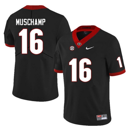 Men #16 Jackson Muschamp Georgia Bulldogs College Football Jerseys Sale-Black Anniversary Men #16 Jackson Muschamp Georgia Bulldogs College Football Jerseys Sale-Black Anniversary