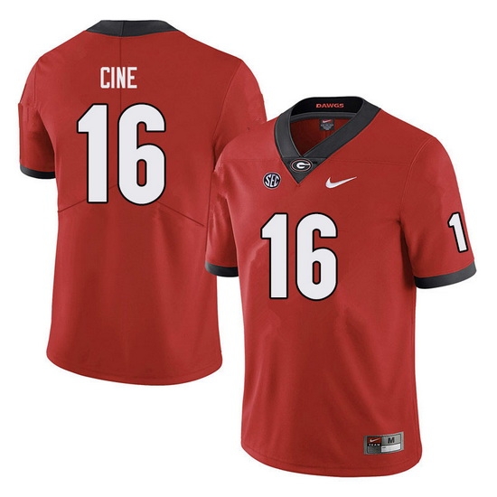 Men #16 Lewis Cine Georgia Bulldogs College Football Jerseys Sale-red Men #16 Lewis Cine Georgia Bulldogs College Football Jerseys Sale-red