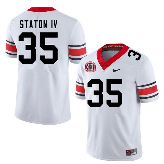Men #35 John Staton IV Georgia Bulldogs Nationals Champions 40th Anniversary College Football Jersey Men #35 John Staton IV Georgia Bulldogs Nationals Champions 40th Anniversary College Football Jersey